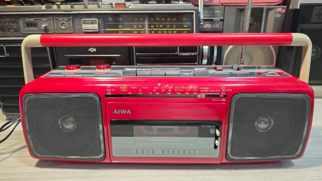 Aiwa Radio Cassette (Category: Portable Music Players) located in Manila. Submitted by bryanpotpot18 (Listing ID 1465993208, Image 1). Description: Aiwa radio cassette Radio Tv/Am/Fm working Tape working Powered by 6pcs AA 2500neg.