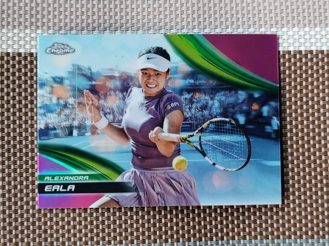 Alexandra Eala (Category: Raw Singles) located in Muntinlupa City. Submitted by anawayne (Listing ID 1465970613, Image 1). Description: 2025 Topps Chrome Alexandra Eala Pink Refractor pm for more info.