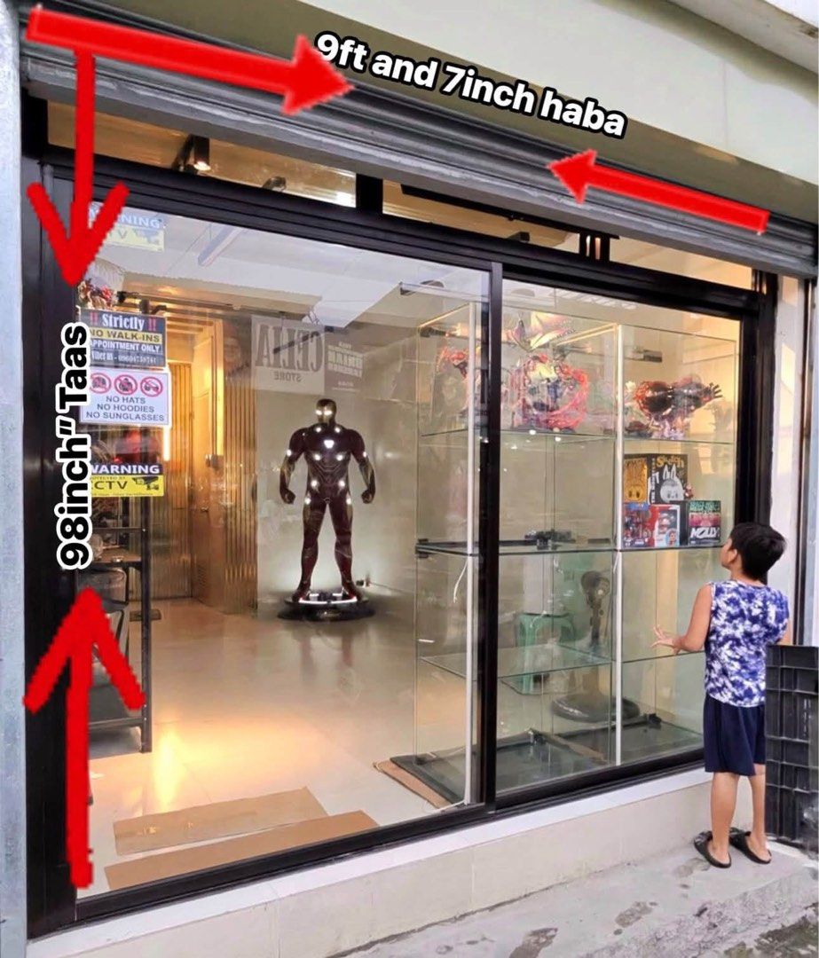 Aluminum Glass Sliding Door. (Category: Locks, Doors & Gates) located in Paranaque City. Submitted by icko007 (Listing ID 1466099145, Image 3). Description: Aluminum Glass Sliding Door. ‼️ Goods sa gusto mag tayo ng Business mag lagay ng Sliding ikakabit mo nalng 18k pesos pagawa ko dyan selling for ₱11k Only RFS- Lilipat ng Pwesto Dimension: 9ft and 7inch haba / 98inch Tall top to bottom / sliding door 50inches wide. Pickup Paranaque Via L300 Va