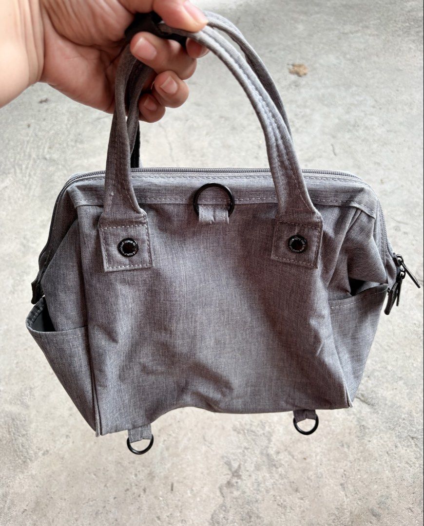 Anello multiway denim bag (Category: Backpacks) located in Koronadal. Submitted by bulilitfam (Listing ID 1465984291, Image 2). Description: Ukaysource Anello multipocket denim bag Excellnt cond Handbag nlng wla na ung strap nya .