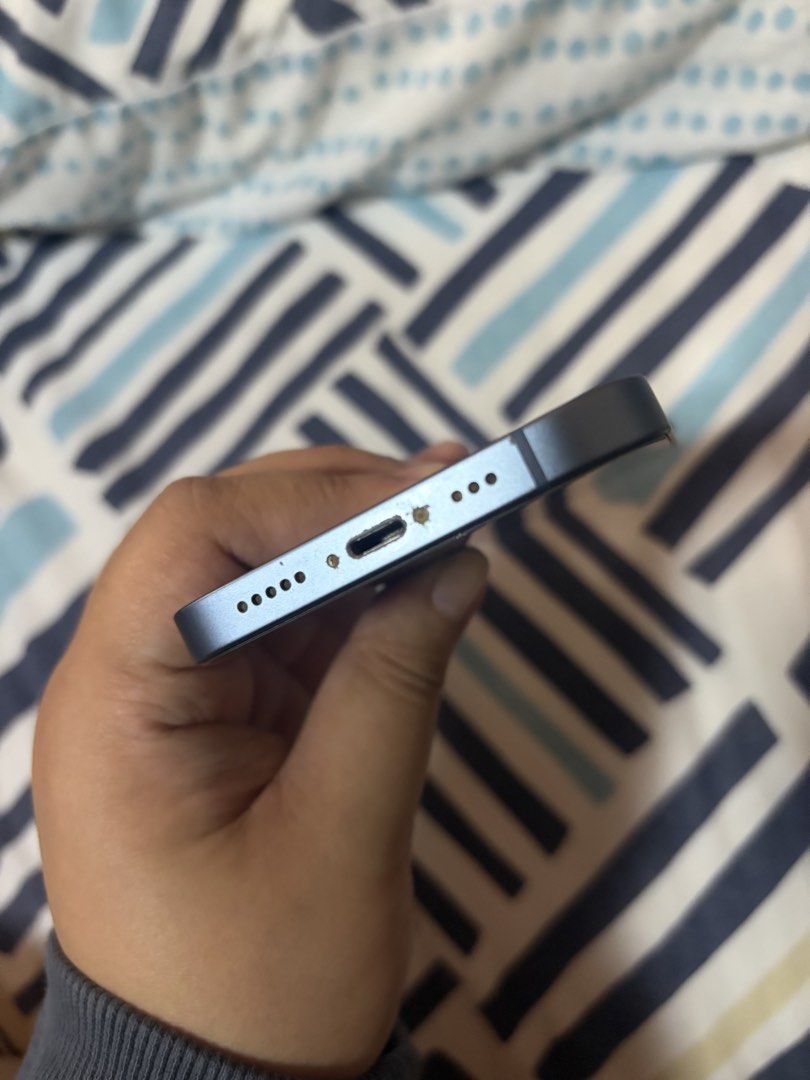 Apple iPhone 14 Blue (Category: iPhone 14 Series) located in Las Pinas. Submitted by summerrsault (Listing ID 1466121668, Image 3). Description: Apple iPhone 14 512GB — ₱21,000 (negotiable) Selling my personal iPhone 14, 512GB. All parts are original and the phone has never been repaired or opened. • 512GB storage • 78% battery health, original battery • Original screen, never replaced • Fully functional, no issues • Minor hairline scratches on t