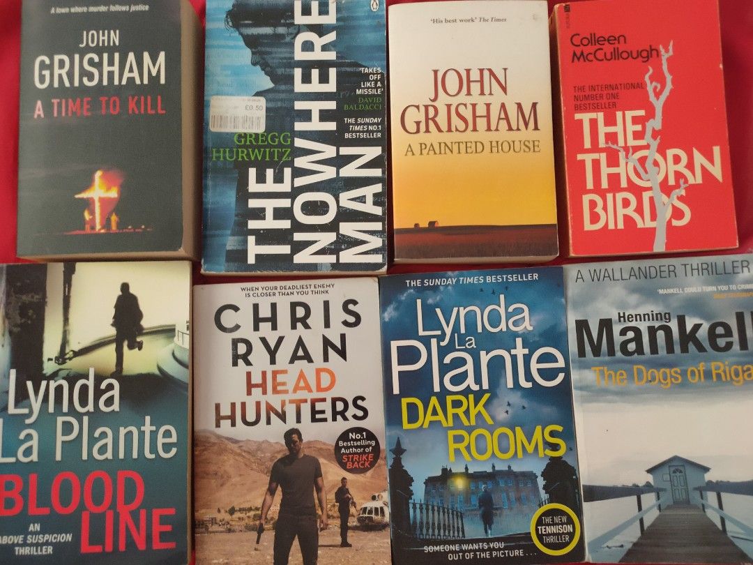 Assorted Fiction and Thriller Paperback Books (Category: Storybooks) located in Marilao. Submitted by salyin1958 (Listing ID 1465962593, Image 1). Description: - Genre: Thriller, mystery, and historical fiction - Authors: John Grisham, Jo Nesbo, Lynda La Plante, Matthew Reilly, and more - Format: Paperback novels (standalone & series) - Condition: Good, pre-loved reading condition - Perfect for fans of crime fiction and suspense - PM to check ava