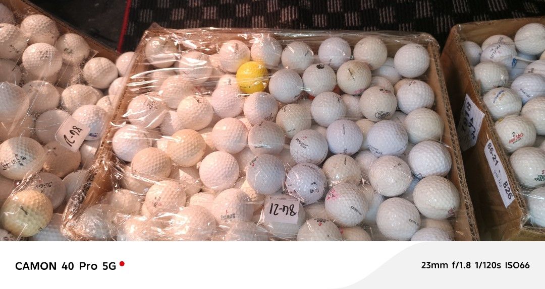 Assorted golf ball per box (Category: Golf) located in San Pedro. Submitted by tristanjapansurplus (Listing ID 1466023397, Image 3). Description: assorted golf balls sold per box 1250pesos 20box available San Pedro Laguna location 250pcs plus per box.
