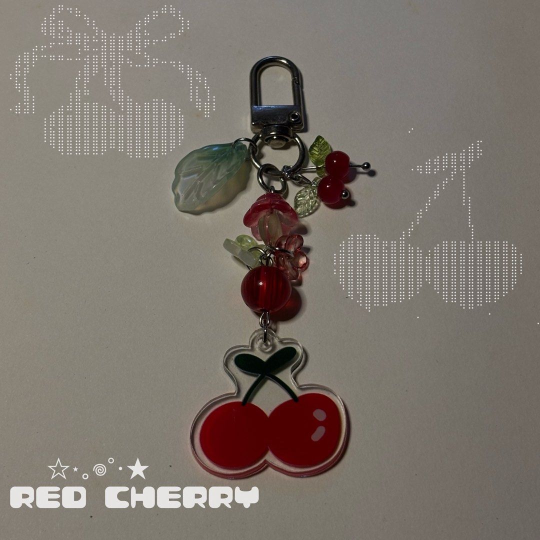 assorted keychains (Category: Handmade Craft) located in Singapore. Submitted by chapt3r.r (Listing ID 1465967057, Image 6). Description: price: black dice & hearts - $6.50 (2 avail) purple lucky pouch - $6 (1 avail) pochacco keychain - $6.20 (2 avail) dark moon keychain - $7.50 (1 avail) red cherry keychain - $7 (1 avail) delivery/meetup options (check bio for meetup availability): tracking mailing +$2 meetups at tpy mrt (+ $1) or meetups 5 stat