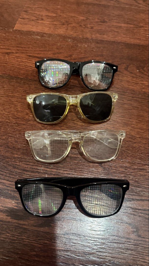 Assorted Refraction Sunglasses (Category: Sunglasses & Eyewear) located in Quezon City. Submitted by ryanbuysandsells (Listing ID 1465993407, Image 1). Description: - 600 for all, 200 per shades - Bundle of stylish sunglasses in various colors and designs - Includes classic black frames, clear frames, tinted lenses, and cat-eye shapes - Perfect mix of accessories to elevate your daily outfits - Selling all together as a complete set - Grab the wh