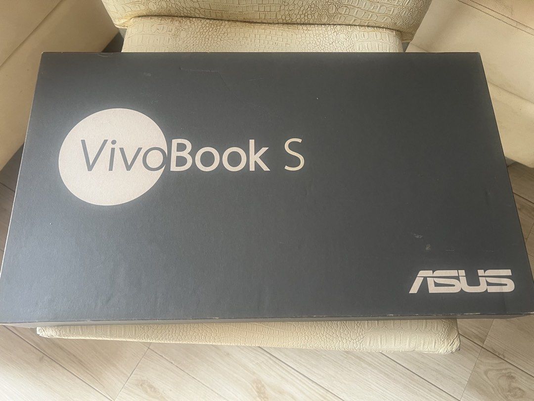 ASUS VivoBook S S510U Laptop Intel Core i7 (Category: Laptops & Notebooks) located in Paranaque City. Submitted by bartheramil (Listing ID 1465971077, Image 1). Description: ASUS VivoBook S, model S510U, gold finish. Intel Core i7 8th Gen processor, NVIDIA GeForce graphics. Includes original box, manuals, and power paperwork. Clean screen, full keyboard layout with touchpad. Everything stored properly inside packaging. Updated RAM 09163822379.