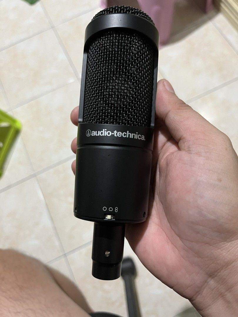 AT2050 Condenser mic (Category: Microphones) located in Paranaque City. Submitted by yonji_19 (Listing ID 1466119526, Image 2). Description: Audio-Technica AT2050 large-diaphragm studio microphone. Multiple polar patterns switchable on the body. Low-cut filter and -10dB pad switches included. Original shock mount, protective pouch, manual, and box included. Mint condition, barely taken out. Paranaque location.