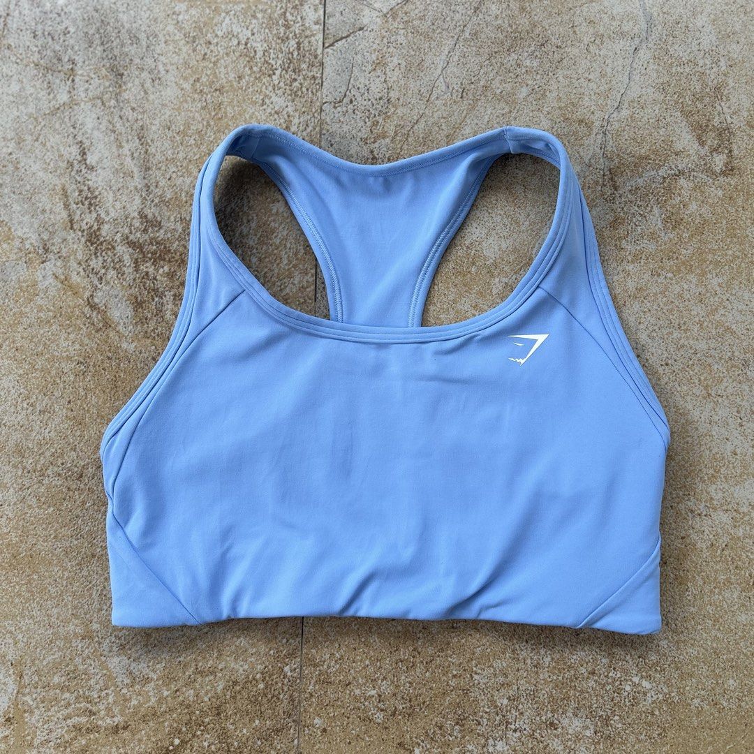 Authentic Gymshark Essential Racerback Bra (Category: Activewear) located in Davao. Submitted by luxnmore_dvo (Listing ID 1465956817, Image 2). Description: NO LOWBALLING FIRST TO PAY BASIS Complete washtags With code M on tag Double lined only (thick fabric) No padslots/ no pads No issues.