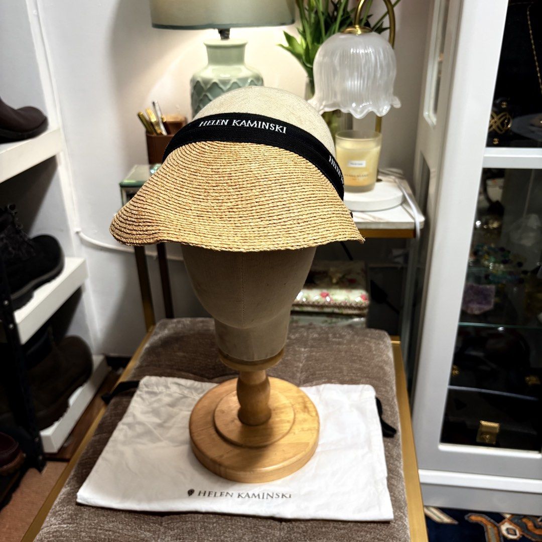 Authentic Helen Kaminski raffia sun visor (Category: Hats & Beanies) located in Binangonan. Submitted by makoleksyon (Listing ID 1466110449, Image 3). Description: Excellent condition Like new No flaws cut wash tag only Bought in Japan 💯% Authentic Money back guarantee .