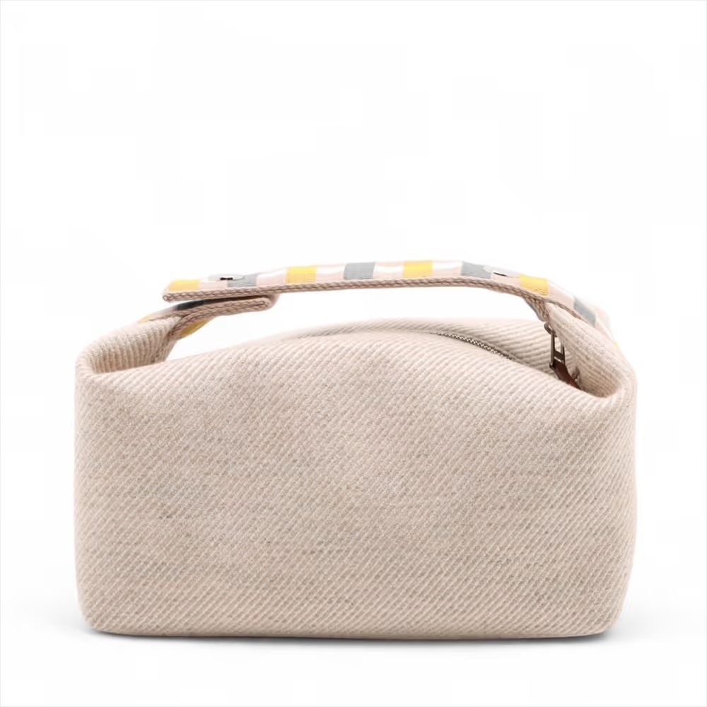 Authentic Hermes Bride à Black PM Wool Beige Silver Hardware (Category: Shoulder Bags) located in General Trias. Submitted by japan_secondhand_products (Listing ID 1466062822, Image 2). Description: This item has some minor stains and scratches that are not very noticeable. There is a slight storage odor. *As this is a used item, there may be scratches or stains that are not mentioned in the description. Please understand this in advance. Product