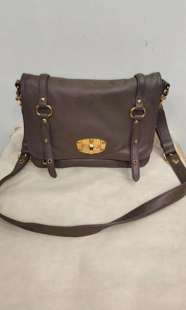 Authentic Miu Miu Messenger bag (Category: Luxury Bags & Wallets) located in Davao. Submitted by baghunterluxxe (Listing ID 1466083885, Image 1). Description: guaranteed in excellent condition small to medium.