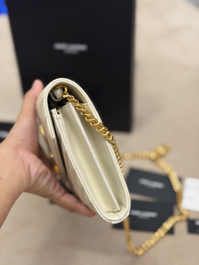 Authentic Saint Laurent Cassandre Grained Envelope WOC (Category: Cross-body Bags) located in Manila. Submitted by maria_2326 (Listing ID 1465994040, Image 3). Description: Saint Laurent Cassandre Grained Envelope Wallet on Chain Complete Inclusions No lowballing! Location: Manila/QC.