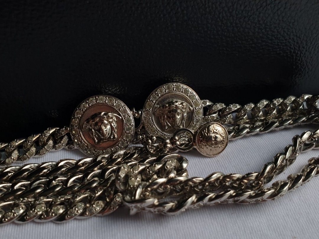 Authentic Versace Medusa Chain Belt (Category: Belts) located in Quezon City. Submitted by WasalakTwo (Listing ID 1466151385, Image 2). Description: Bought in Japan Authentic Good as new 30" to 32" waist Open for delivery nationwide.