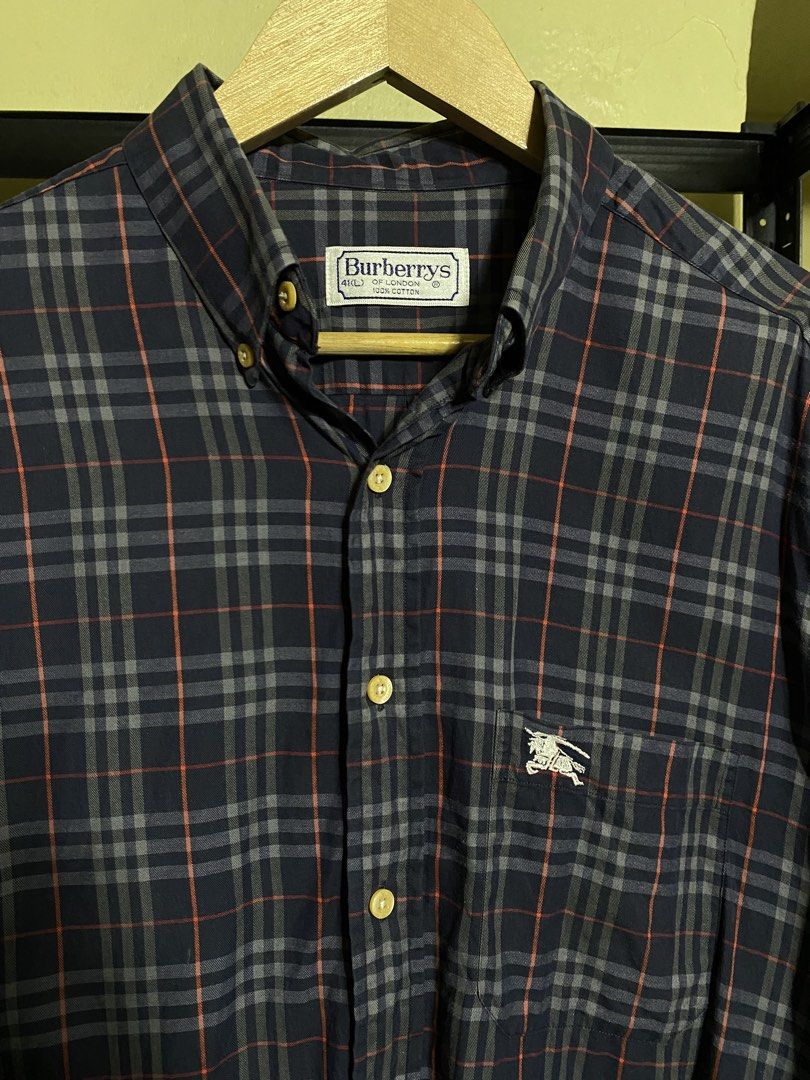 Authentic Vintage Burberry Long Sleeve (Category: Formal Shirts) located in San Jose. Submitted by shady.archives (Listing ID 1466096003, Image 2). Description: Large Still Like new 23 x 30.