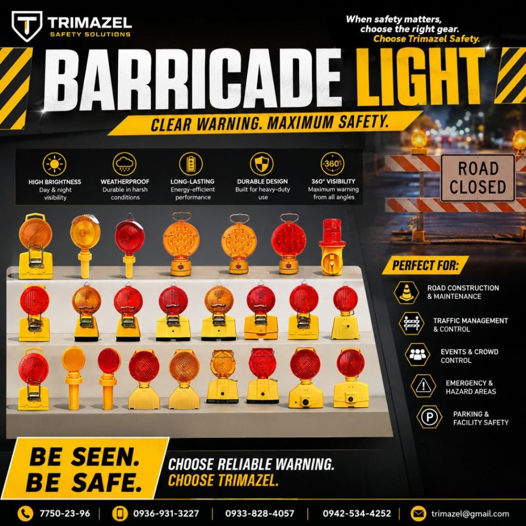 BARRICADE LIGHT (Category: Looking For) located in Paranaque City. Submitted by buynowbilikanow (Listing ID 1465998759, Image 1). Description: ✅ Guaranteed lowest price ✅ Quality products ✅ Big discount for bulk orders ✅ 100% LEGIT TRUSTED SUPPLIER! ✅ With Complete Legal Documents ✅ BIR Registered We Supply All Kinds Of PPE Supplies, Raincoat, Hard Hat, Cooler Box, Plastic Trash Bin, Road Barriers, Kayak Boats, Crystal Kayak, Traffic Cone, T-Boll