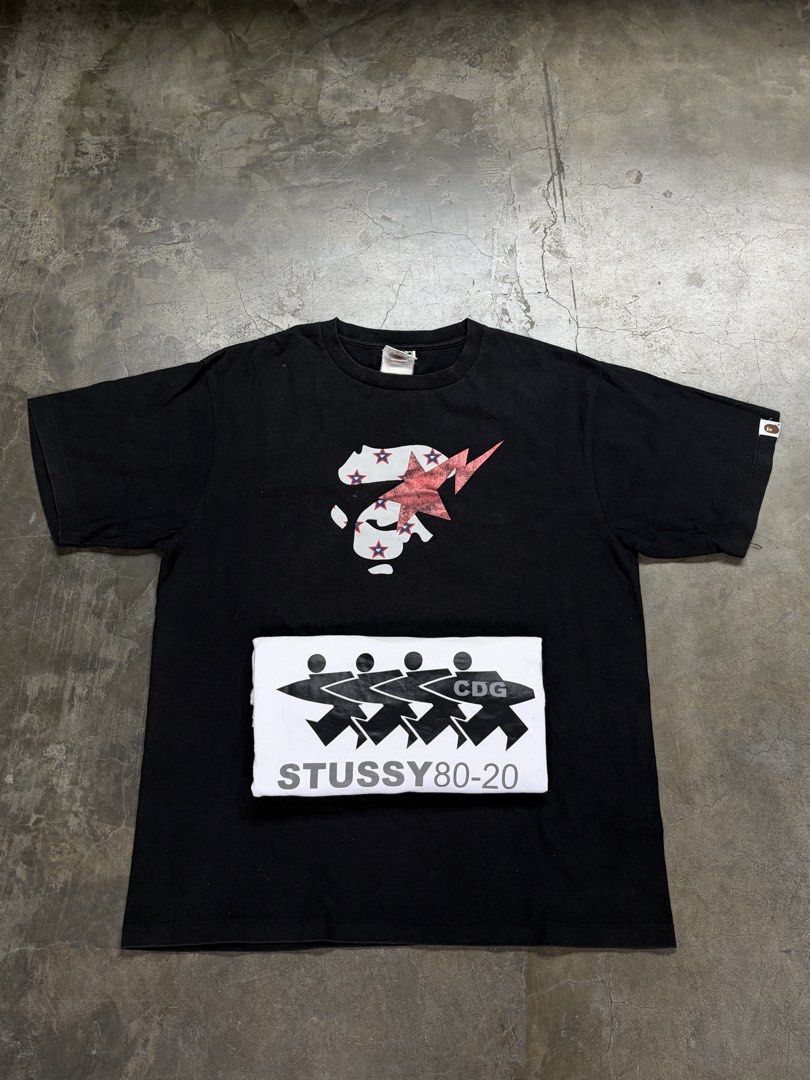 Bathing ape x stussy (Category: Tshirts & Polo Shirts ) located in Manila. Submitted by mgezVtg (Listing ID 1465976524, Image 1). Description: Auth bundle firm bathing ape x stussy.