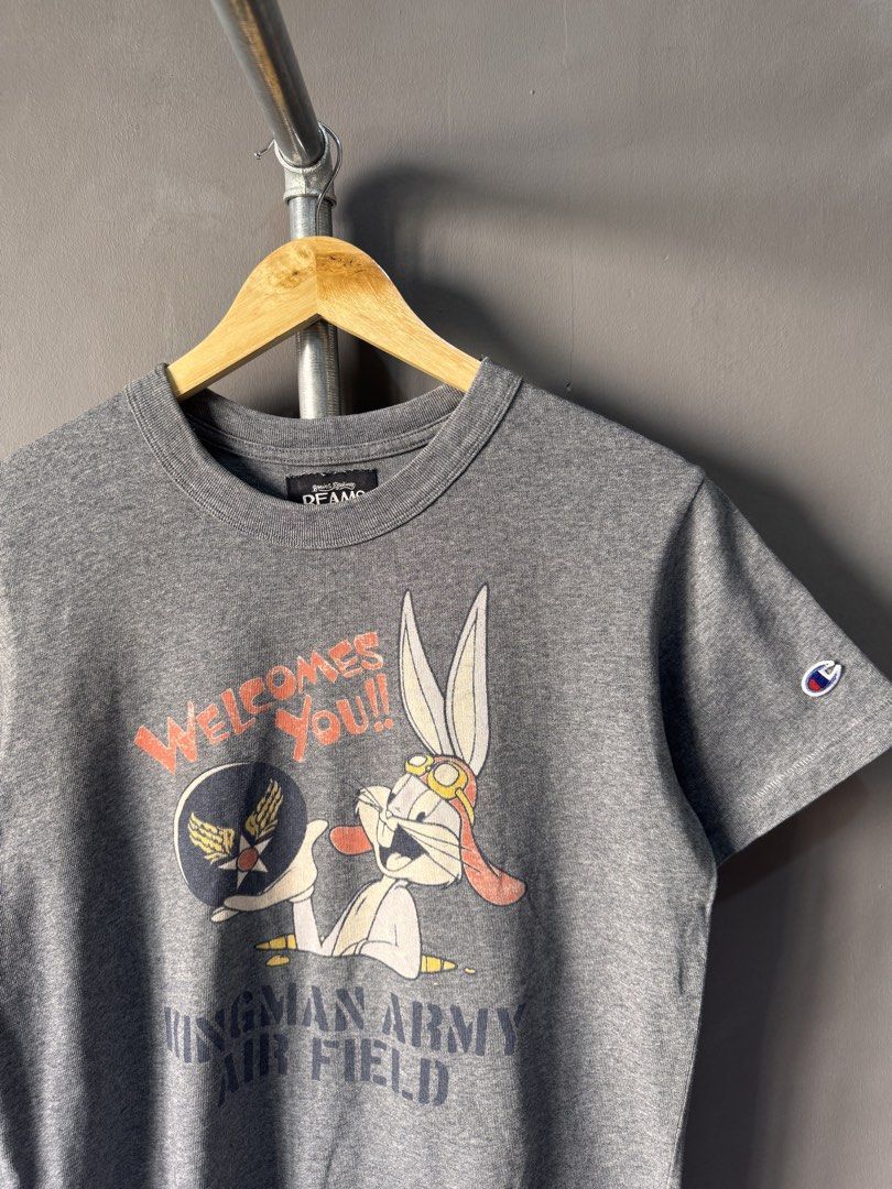 Beams - Champion - Bugs Bunny Tee (Category: Activewear) located in Cabuyao City. Submitted by _streetflavor (Listing ID 1465987351, Image 3). Description: Beams - Champion - Bugs Bunny Tee Excellent Size: fits S-M Length: 26 Width: 19.5 -980 pesos Dm.