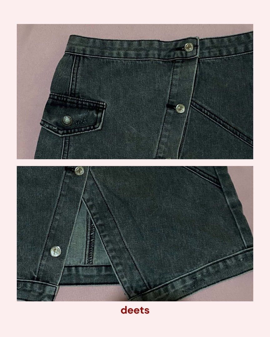 Black Denim Skirt (Category: Skirts) located in Siniloan. Submitted by klo.zettefinds (Listing ID 1465965240, Image 2). Description: - hard denim - high quality fabric - size 26-27 - thrifted .