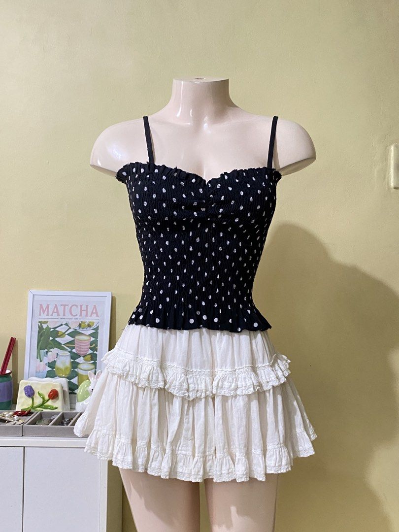 BLACK POLKA SMOCKED TOP (Category: Others Tops) located in Dasmarinas. Submitted by hannah.oakph (Listing ID 1466018554, Image 2). Description: .