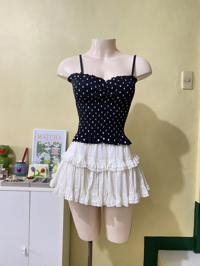 BLACK POLKA SMOCKED TOP (Category: Others Tops) located in Dasmarinas. Submitted by hannah.oakph (Listing ID 1466018554, Image 1). Description: .