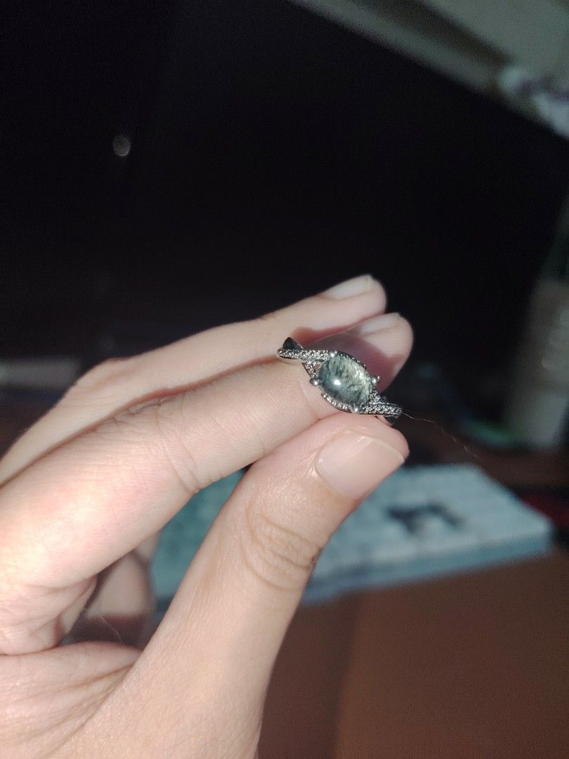 Black rutilated quartz gemstone adjustable ring (Category: Rings) located in Caloocan City. Submitted by cherishedfinds (Listing ID 1466106675, Image 1). Description: - Real Rutilated Quartz - Copper w/ Silver Plating - Spent 500, get a freebie 🎁 You may add items from my other listings 💯.