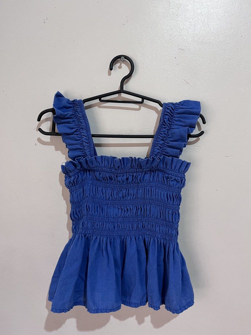 Blue Top (Category: Sleeveless) located in Manila. Submitted by serra_shop (Listing ID 1466112824, Image 2). Description: Brand: Nakd on tiktok Medyo nag fade na pero goods parin kahit pambahay nalang ₱120 Size: XS, Small, Medium Location: Pampanga Courier: J&T.