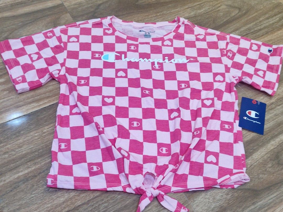 BNWT Champion cropped top (Category: Activewear) located in Manila. Submitted by allauthenticmanila (Listing ID 1466034830, Image 1). Description: L on tag for girls (US size) XS adult.