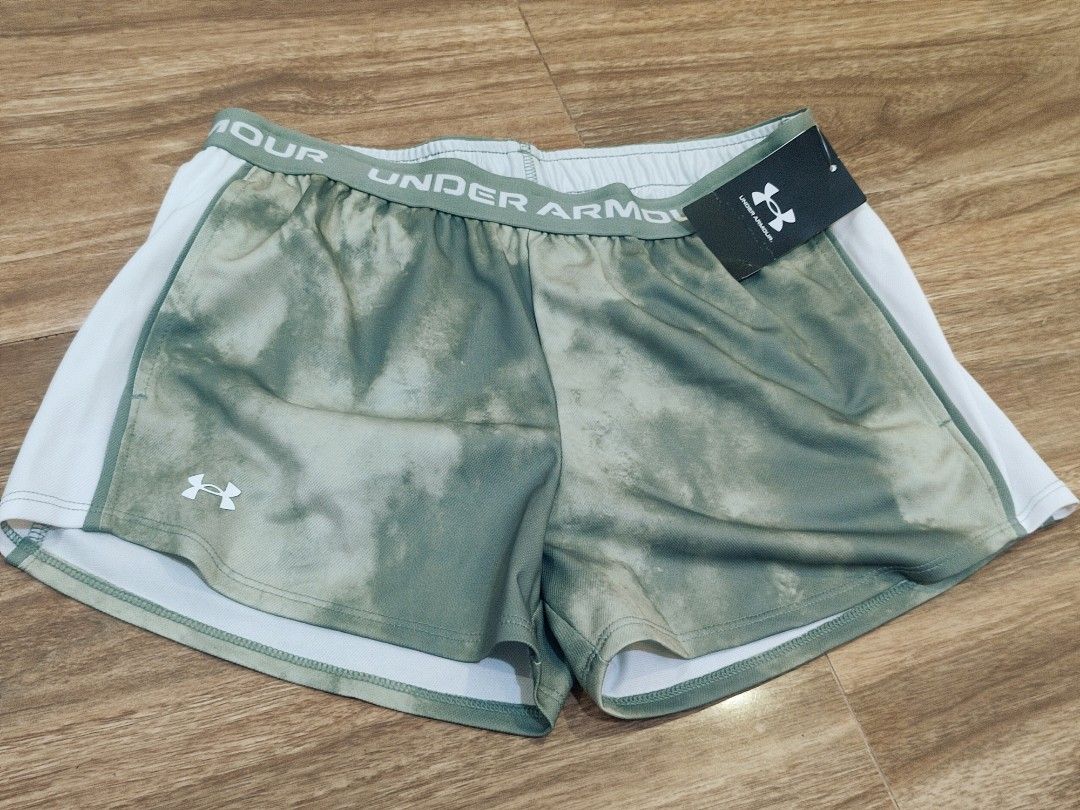 BNWT Under Armour shorts green (Category: Activewear) located in Manila. Submitted by allauthenticmanila (Listing ID 1466036301, Image 1). Description: Large on tag girls (US size) XS adult.