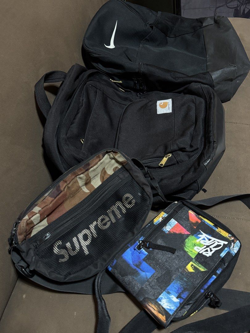 Branded bags (Category: Backpacks) located in Manila. Submitted by forbidden.thrift (Listing ID 1466063995, Image 2). Description: dm me which bag and i will send details carhartt-800 Nike 900 supreme 550 rip curl sling 750 .