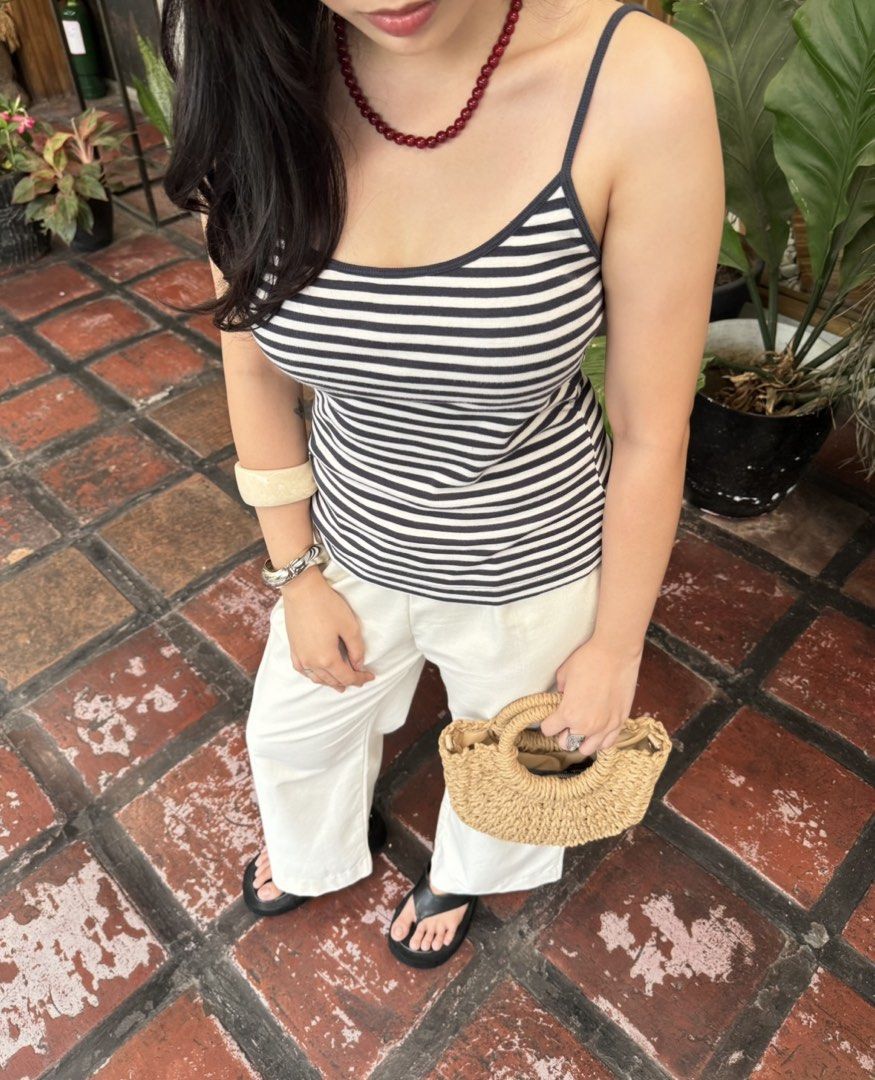 Brandy Melville Striped Tank top (Category: Sleeveless) located in Cabuyao City. Submitted by mcdreamyloveclub (Listing ID 1465962629, Image 1). Description: Worn twice only :) Fits s-m Selling low bc i need funds :).