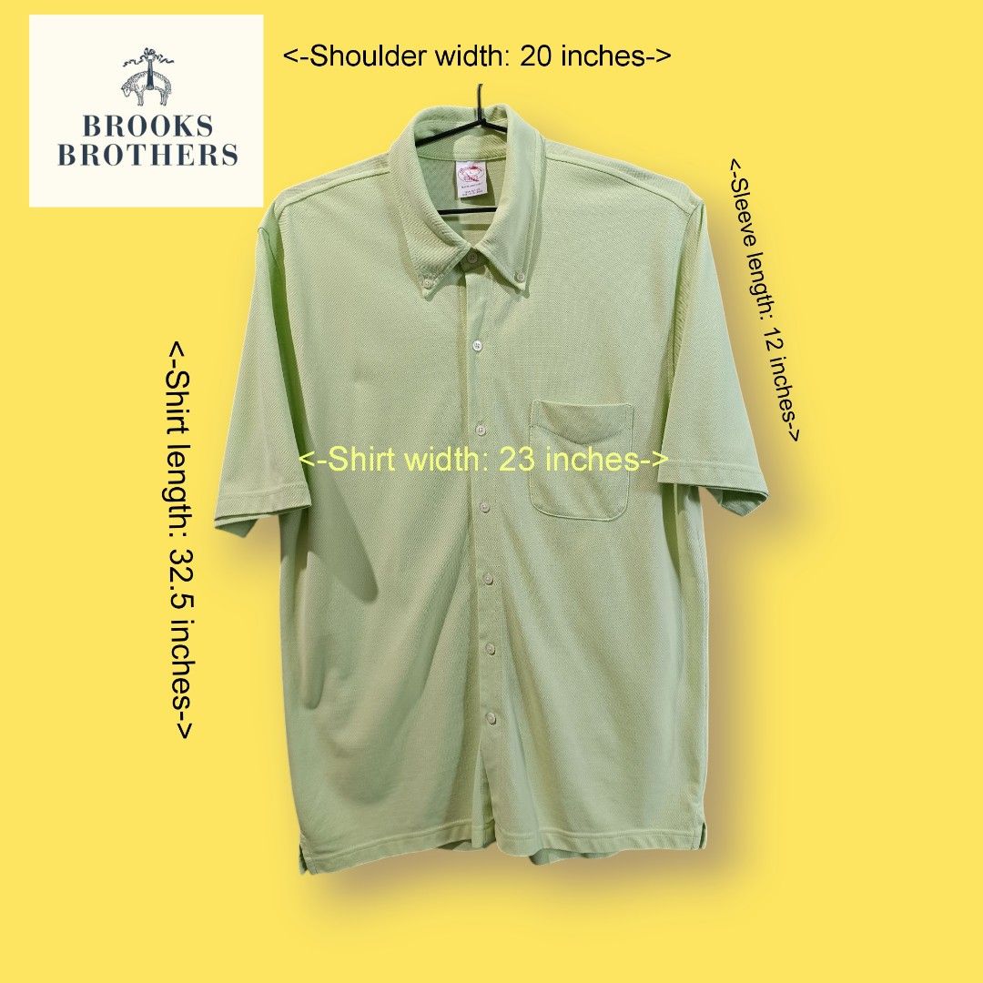 Brooks Brothers Performance Knit Buttoned Short Sleeve (Category: Formal Shirts) located in Bacoor. Submitted by nineties_kid (Listing ID 1466061784, Image 1). Description: >====> Brooks Brothers Performance Knit Buttoned Short Sleeve Size: Large Shoulder width: 20 inches Sleeve length: 12 inches Shirt width: 23 inches Shirt length: 32.5 inches Minor Issues: *Removed wash tag and slashed size tag ________ ▶LBC Cash on Pick-up (C.O.P) Offer nation