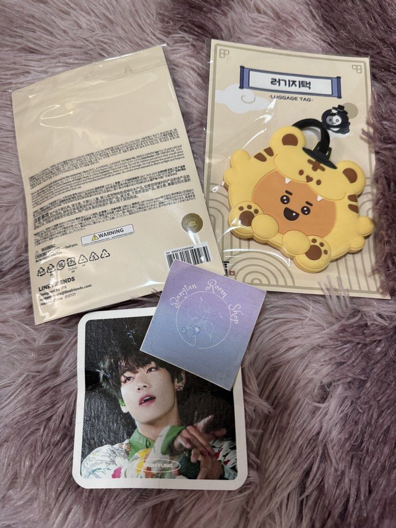 Bt21 shooky luggage tag (Category: K-Wave Merchandise) located in Pasig City. Submitted by queenv18 (Listing ID 1466026327, Image 2). Description: Onhand items in PH ready to ship merch are directly shipped from korea / taiwan / japan / us 101% legit Brandnew Plus sf.