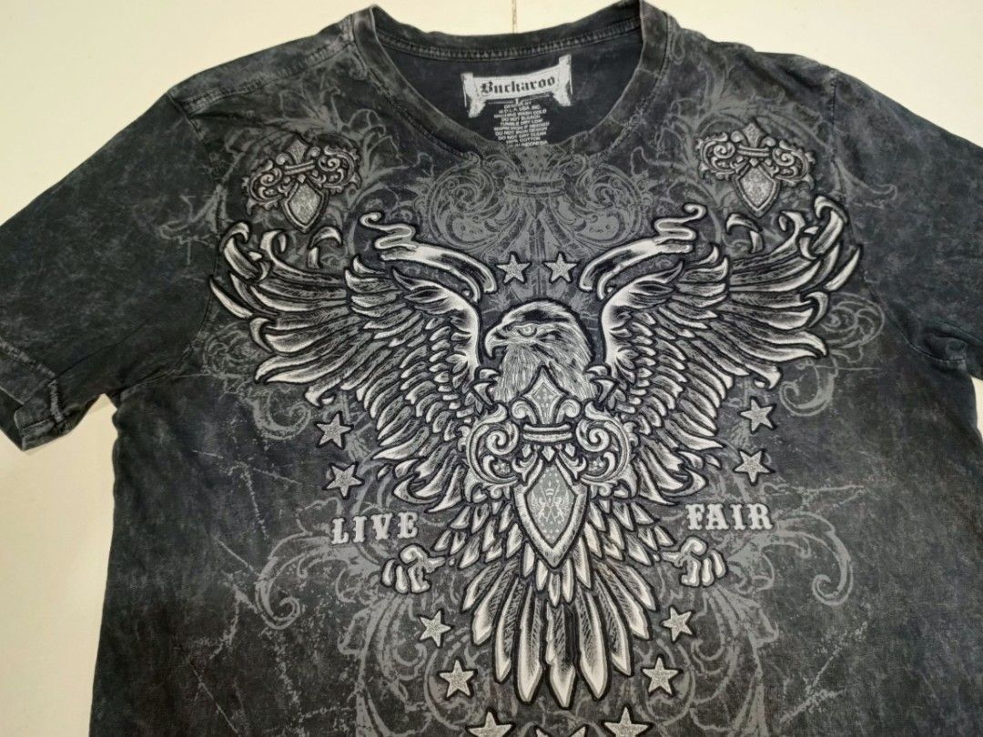 Buckaroo Affliction Shirt (Category: Tshirts & Polo Shirts ) located in Manila. Submitted by ramlouie_thriftshop (Listing ID 1466099729, Image 2). Description: Buckaroo Affliction Shirt L on Tags No issue.
