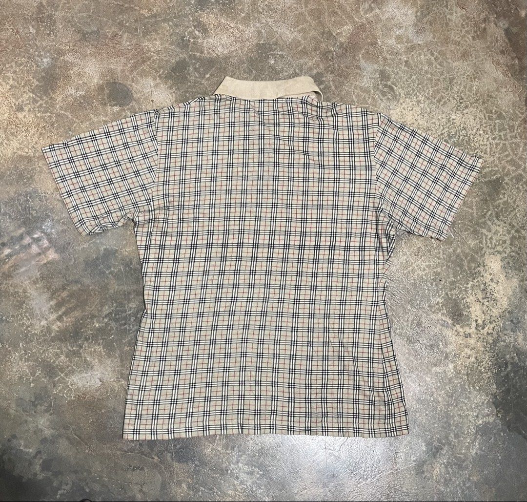 Burberry vintage polo (Category: Looking For) located in Davao. Submitted by mj_designervintagecurator (Listing ID 1466109738, Image 3). Description: 📌In good condition 📌best fit med to semi large for men if for womens fit best for large 📌shoulder 16- bust 40- armpit 18- length 24 inches.