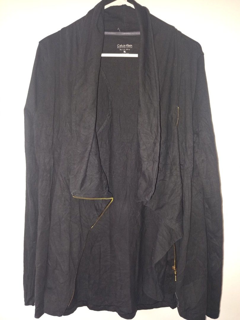 Calvin Klein Performance Open Drape 3 Fold Jacket with Gold Puller (Category: Activewear) located in Manila. Submitted by thriftspotting (Listing ID 1466032012, Image 2). Description: Bnew Condition.