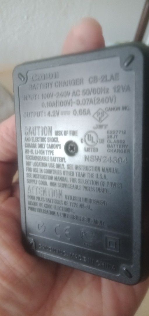 Canon Battery Charger CB-2LAE (Category: Batteries & Chargers) located in Caloocan City. Submitted by teamgoodbuys (Listing ID 1465959411, Image 3). Description: - 100% Original Canon battery charger - Tested and working properly - Features LED charge status indicators - Compact and lightweight for travel - Includes charger body only (plug cable not included) - Original not replacement .