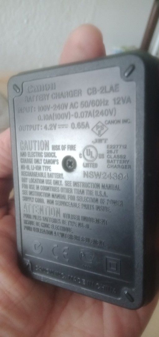 Canon Battery Charger CB-2LAE (Category: Batteries & Chargers) located in Caloocan City. Submitted by teamgoodbuys (Listing ID 1465959411, Image 2). Description: - 100% Original Canon battery charger - Tested and working properly - Features LED charge status indicators - Compact and lightweight for travel - Includes charger body only (plug cable not included) - Original not replacement .