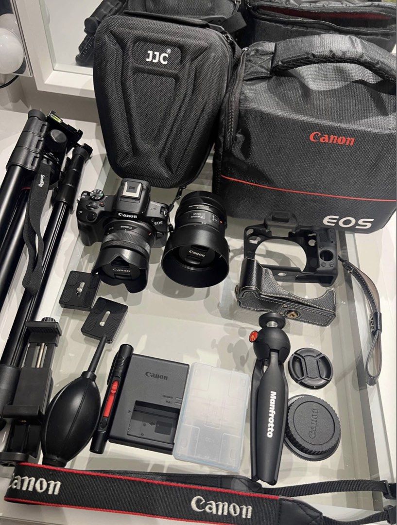 Canon EOS R50 (Category: Cameras) located in Minalin. Submitted by rylachica (Listing ID 1466145026, Image 2). Description: Inclusions: - Canon Eos R50 mirrorless -18-45mm Lens - 2pcs Canon LP-E17 Lithium-Ion Battery - Canon LP-E17 Charger - Canon Neck Strap -Canon EF50mm f/1.8 STM LENSE (worth ₱8,000) -JJC Camera Cleaning Kit Dust -JJC LH-68 Canon Camera Lens Hood EF 50mm f/1.8 STM lens -Camera Shoulder Bag -SmallRig 71” Camera Tripod Tripad Pho