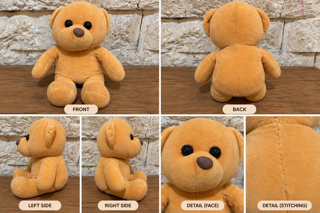 caramel-colored teddy bear plush toy 10” (Category: Plushies & Soft Toys) located in San Fernando. Submitted by japansurpluselyu (Listing ID 1466098713, Image 1). Description: .