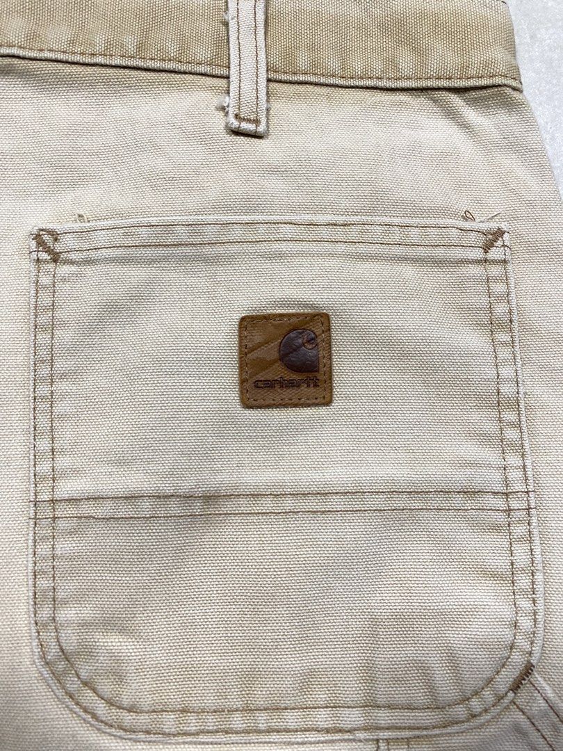 Carhartt Carpenter CUT Jorts B11 BRN (Category: Activewear) located in Dasmarinas. Submitted by ridgeridethrift (Listing ID 1466095407, Image 2). Description: Waist 36 Length 19.5 Hem 12 Condition very good, color rate : 7/10 Issue: minor crack patch , stain , faded.