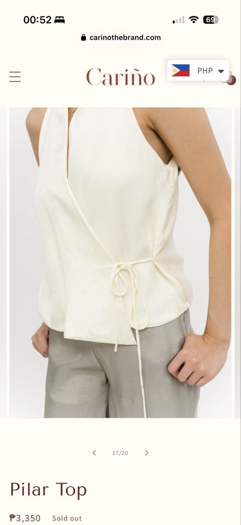 Cariño Pilar top (Category: Others Tops) located in Catarman. Submitted by yourfriday_faves (Listing ID 1466134037, Image 2). Description: fit it once did not like how it looks on me. no tag. already washed it. NO HAGGLING PLS. NO TO LOW BALLERS SINCE IT IS CONSIDERED BRAND NEW. .