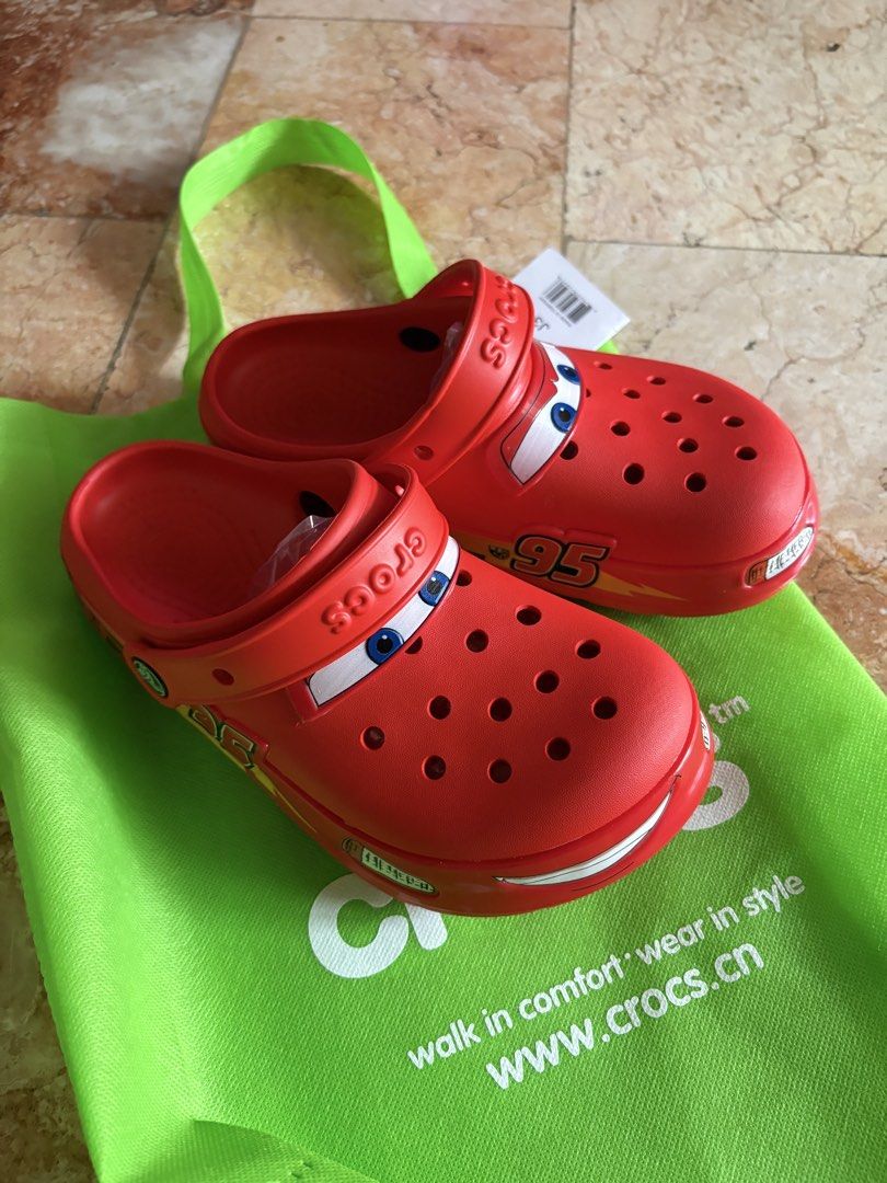 Cars X Crocs (Lightning McQueen) (Category: Babies & Kids Fashion) located in Manila. Submitted by cookie.dokie (Listing ID 1466041171, Image 1). Description: Cars x Crocs ⚡️🏁 Brand new and still with tags — never worn! ✨ 📏 Size: J3 📦 Complete and in great condition 💯 Brand new condition 🏷️ Tags still attached 📍 Location: Bicutan 🛵 Lalamove only — shipping fee c/o buyer. Price: 2000 (negotiable) PM for more inquiries! 😊.