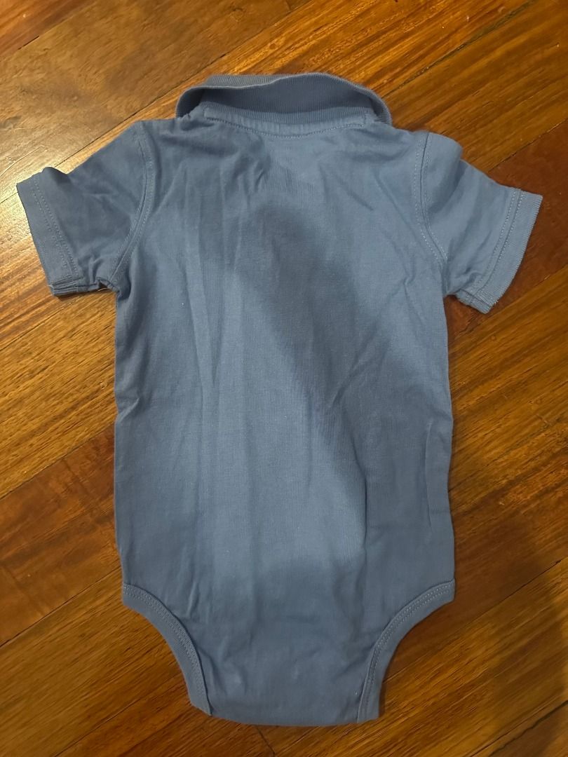 Carters Blue Polo Onesie, Size: 12M (Category: Babies & Kids Fashion) located in Makati City. Submitted by travelfinds34611 (Listing ID 1466108534, Image 3). Description: GREAT CONDITION. Carters Blue Polo Onesie Size: 12M Color: Blue.