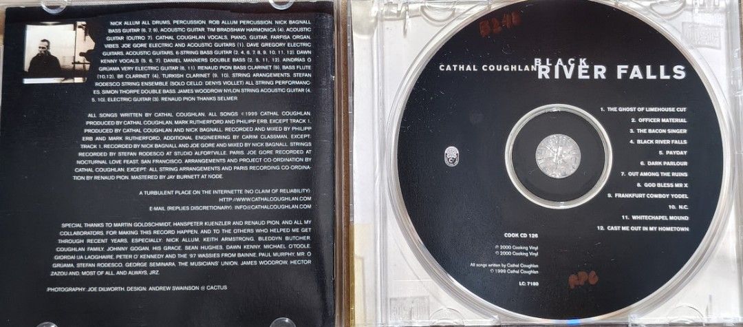 Cathal Coughlan Black River Falls CD Album (Category: CDs & DVDs) located in Manila. Submitted by ruelcabrer77078 (Listing ID 1466068715, Image 3). Description: - Artist & Album: Cathal Coughlan - Black River Falls - Format: Audio CD (Jewel Case packaging) - Label & Release Year: Cooking Vinyl, 2000 - Catalog Number: COOKCD 126 - Track Count: 12 tracks (includes "The Ghost of Limehouse Cut", "Officer Material", and the title track) - Inclusions: 