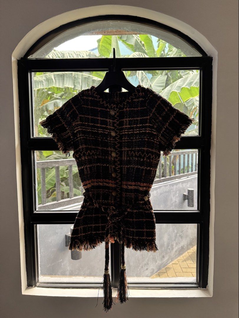 Chanel Tweed Ribbon Jacket (Category: Luxury Apparel) located in Manila. Submitted by thevintage90_sretro. (Listing ID 1466113331, Image 1). Description: Chanel Tweed Ribbon Jacket Made in France Size 38 | Length 24 | Width 18 DM for inquiries.