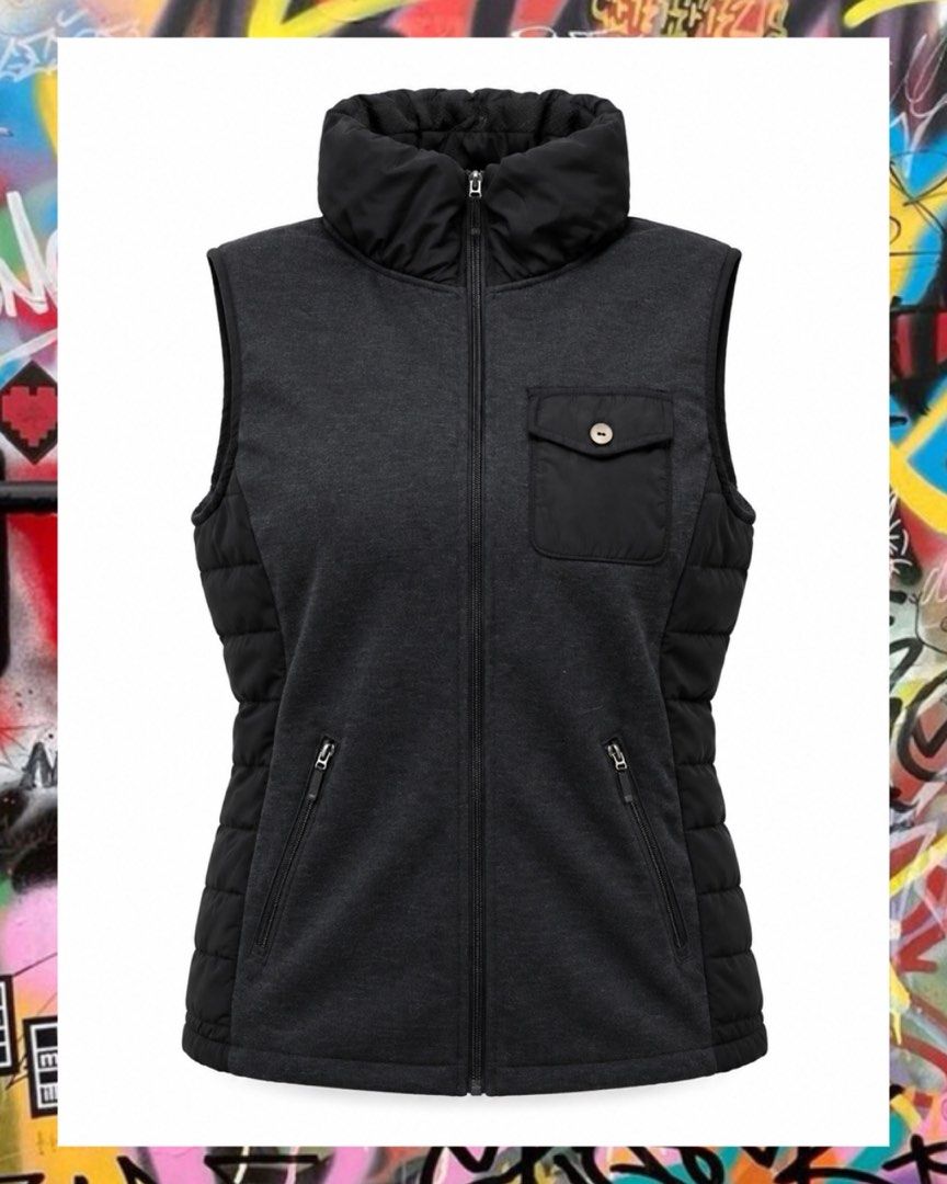 Charcoal Quilted Utility Vest (Category: Vests) located in Manila. Submitted by clarcfinnegan (Listing ID 1466014250, Image 1). Description: • rfs - owner wants to reduce some of his not needed clothes :).