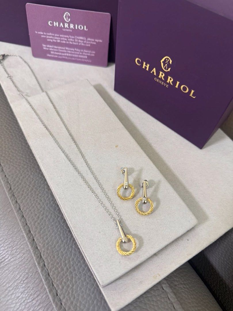 Charriol Zen Set (Category: Necklaces) located in Manila. Submitted by loleenars (Listing ID 1466094260, Image 1). Description: ONHAND PH Super sale🔥 ZEN SET 12,900 free sf Brand new Authentic 💯 Complete inclusion.
