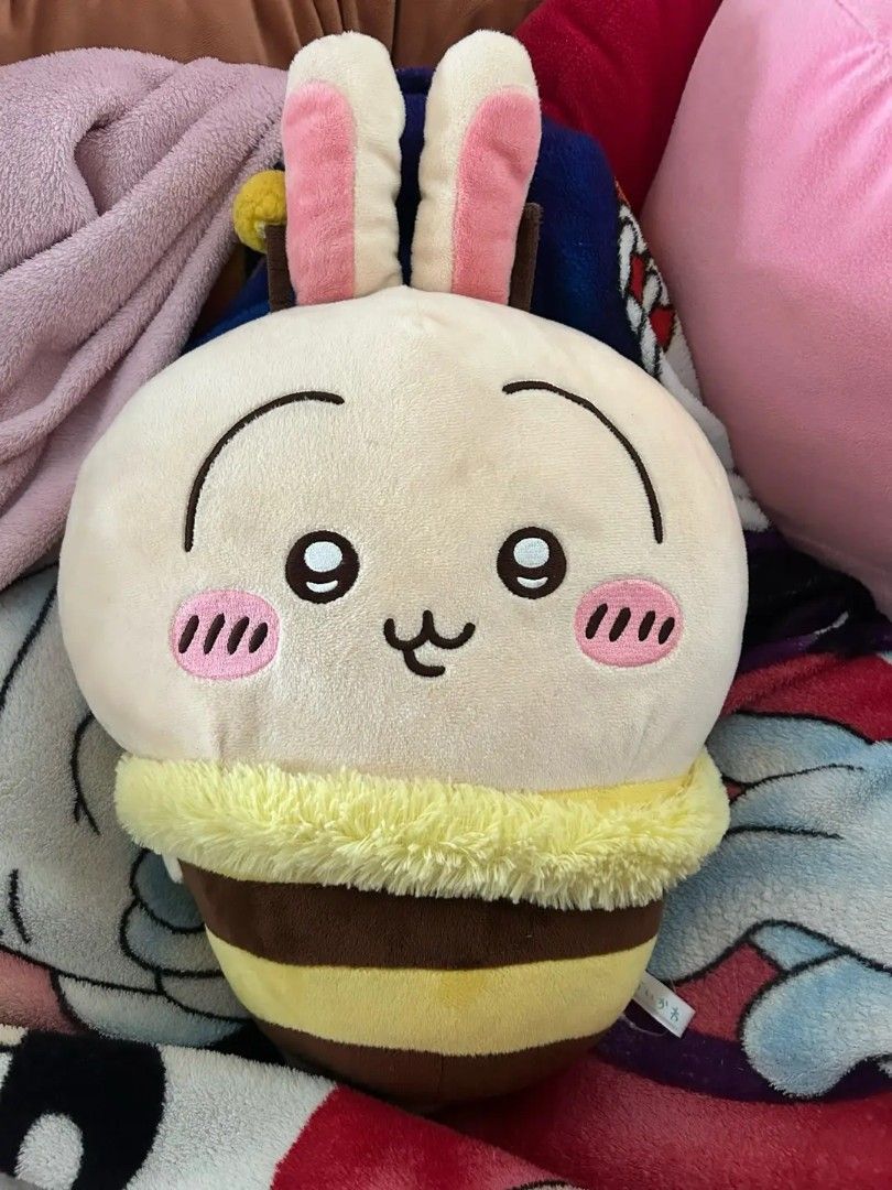 Chiikawa Usagi Bee Plush (Category: Plushies & Soft Toys) located in Cabuyao City. Submitted by lafolle (Listing ID 1465967897, Image 1). Description: • Authentic Usagi bee costume plush (missing one pompom) • 18" • buyer will shoulder the SF.