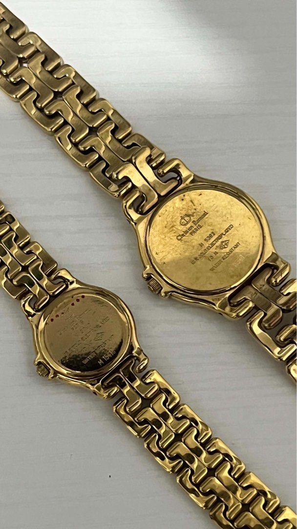 Christian Bernard his n her (Category: Women's Watches) located in Macabebe. Submitted by _tiffanylopez (Listing ID 1465969229, Image 3). Description: 34mm his 25.5mm her 10/10 orig color diamonds inside and out.