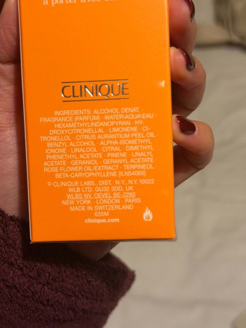 Clinique Happy Eau De Parfum Spray 50ml (Category: Fragrance & Deodorants) located in Zamboanga. Submitted by danicaoi (Listing ID 1466154576, Image 2). Description: Selling below SRP‼️ Purchased in London - Size: 50ml / 1.7oz - Made in Switzerland Brand new / authentic with plastic film/wrap srp in PH is 3.9k-4k++ see photo Rfs: i bought two, this is an extra Negotiable for sure buyers.